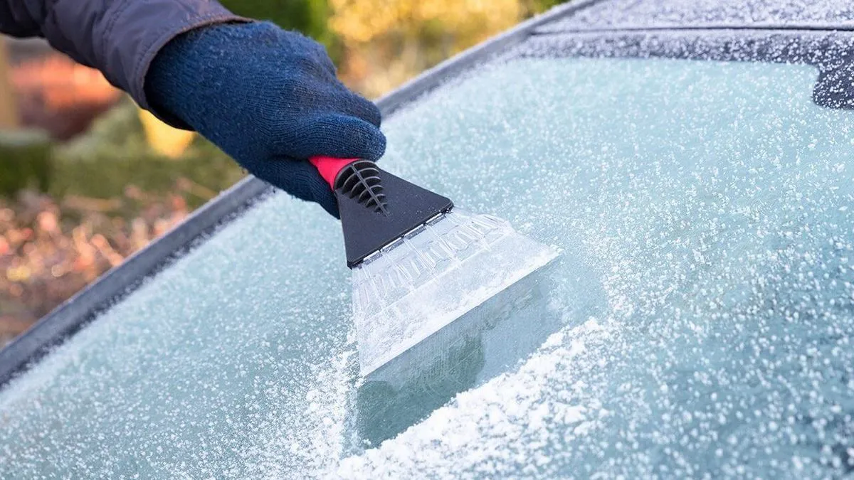 авто, лід, скло