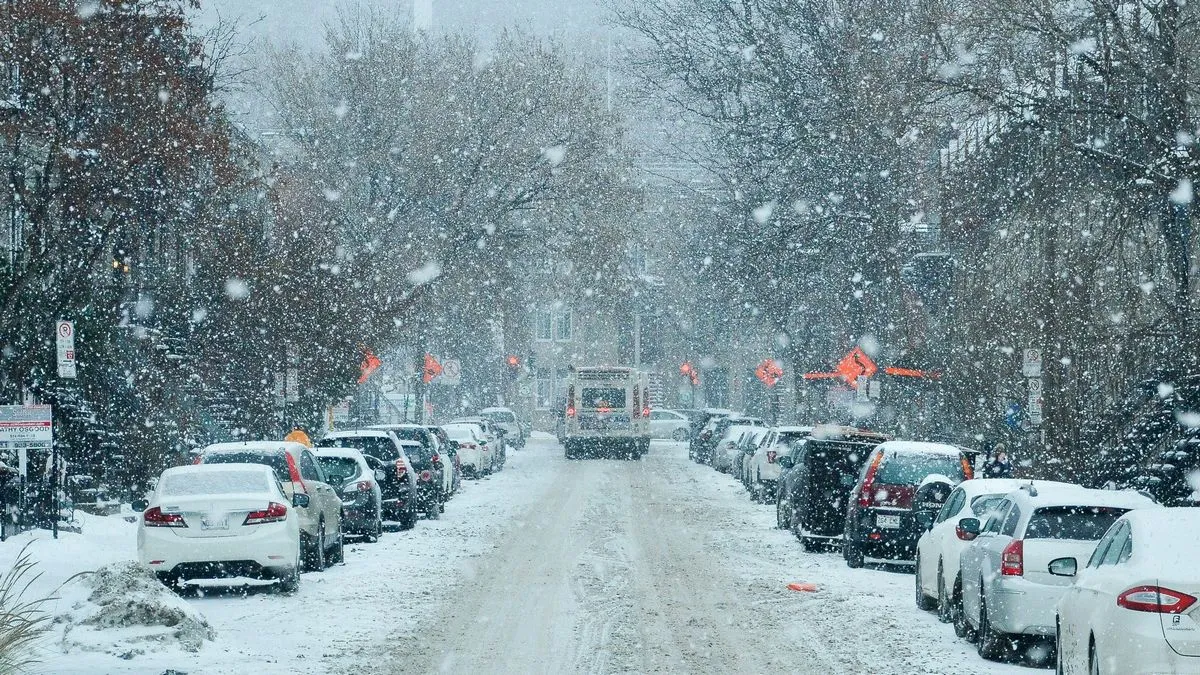 паркування, авто, зима