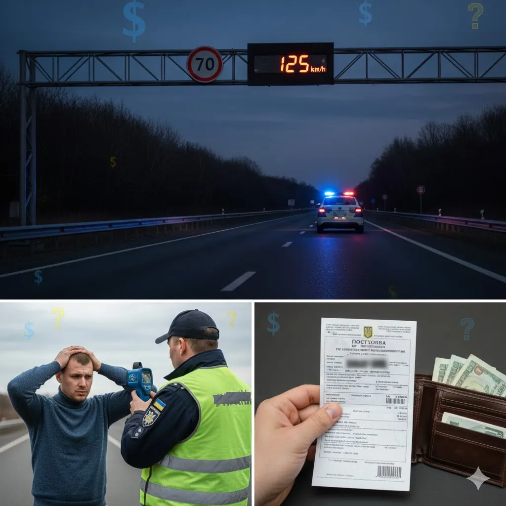 Постанова про перевищення швидкості. Колаж BLIK.UA