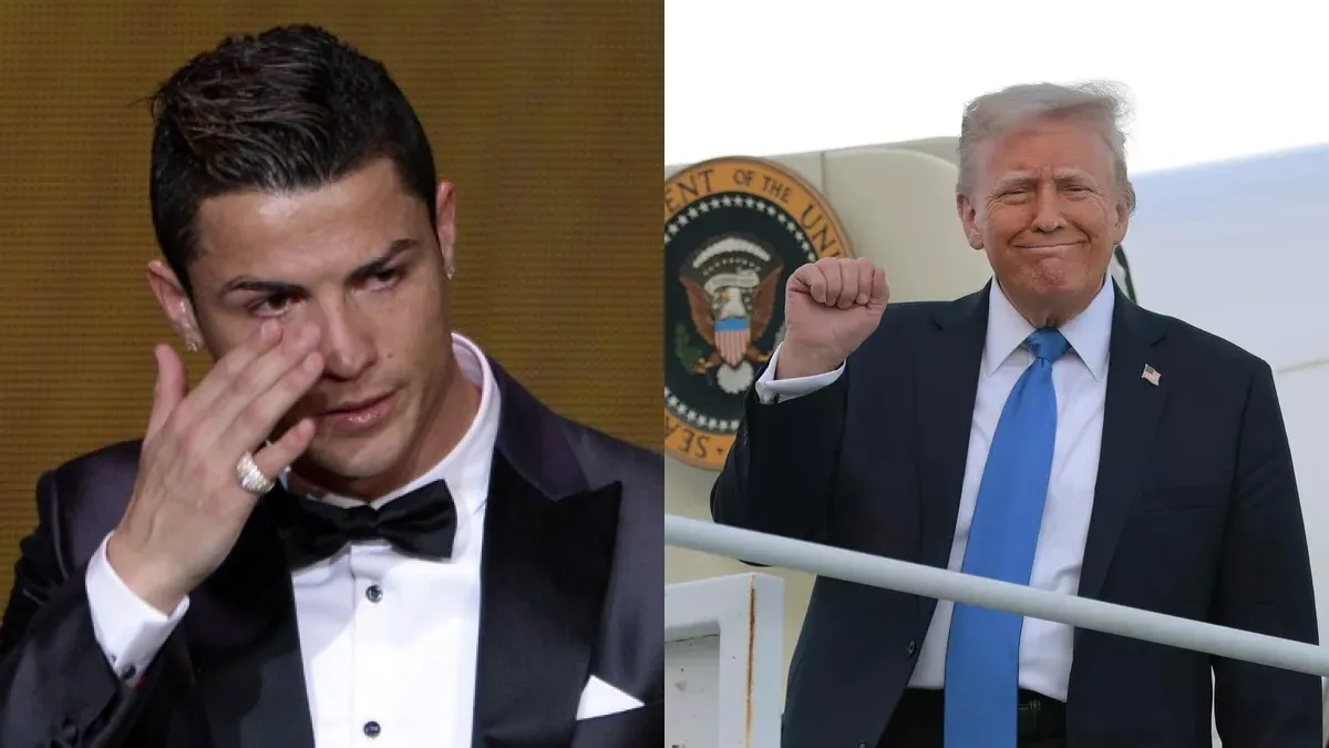 Трамп зіграв в футбол з Роналду прямо у Білому домі, але Кріштіану про це і не знав: відео від президента США