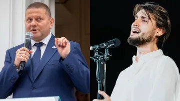 Співак зі «‎злочинного» хору, який доводив киян до сліз, зустрівся з Залужним: послу України зробили подарунок
