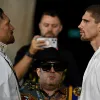Дивилися один одному в очі майже дві хвилини: Усик і Верховен видали захопливу дуель поглядів – відео