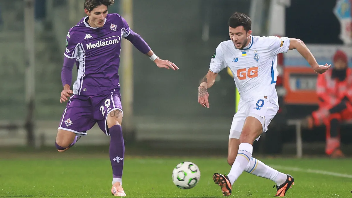 Костюк невдало дебютував на чолі Динамо у єврокубках: кияни з новим капітаном програли в матчі ЛК Фіорентині