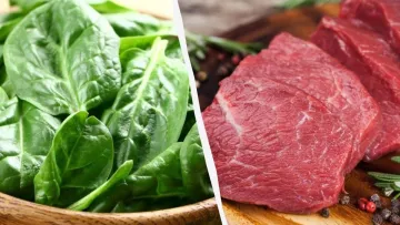 Шпинат чи м'ясо: дієтологиня сказала, що краще вживати при нестачі заліза