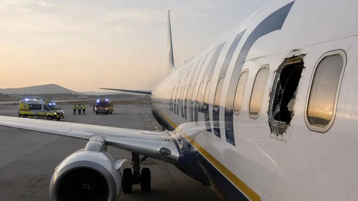 Рейс Ryanair Салоніки – Меммінген дивом не зазнав трощі: через розгерметизацію в ілюмінаторі застряг пасажир