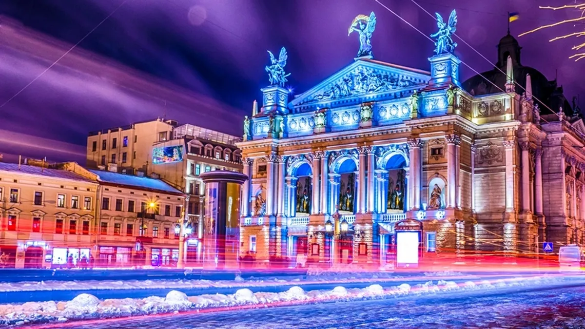 Львів на різдво. Фото ukr-prokat