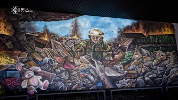 Мистецтво вдячності: у Києві відкрили мурал, присвячений українським рятувальникам