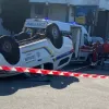 У Києві сталася аварія за участі поліції: службове авто перекинулось, є загиблий – відео 