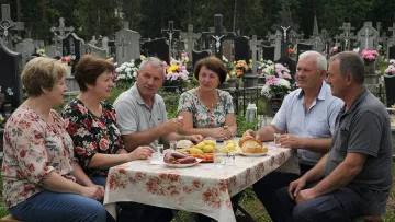 Традиція гробків і проводів – із випивкою та їжею. Навіщо українці їдять на могилах?