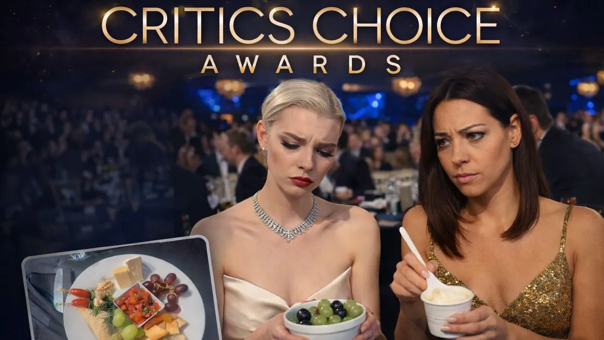 «‎Схоже на вечерю на рейсі United»: у мережі висміяли меню премії Critics Choice Awards – чим годували зірок