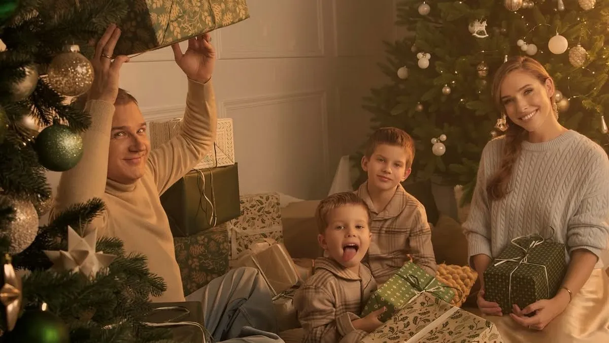 Осадча разом з Горбуновим і дітьми прикрасила різдвяну ялинку: відео сімейної традиції від зірок