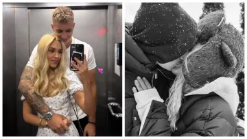 Романтика серед зими: Квіткова та Бражко влаштували солодкий фотосет у засніженому Києві