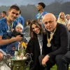 Донька Суркіса винесла онука на святкування чемпіонства: реакцію президента Динамо треба бачити