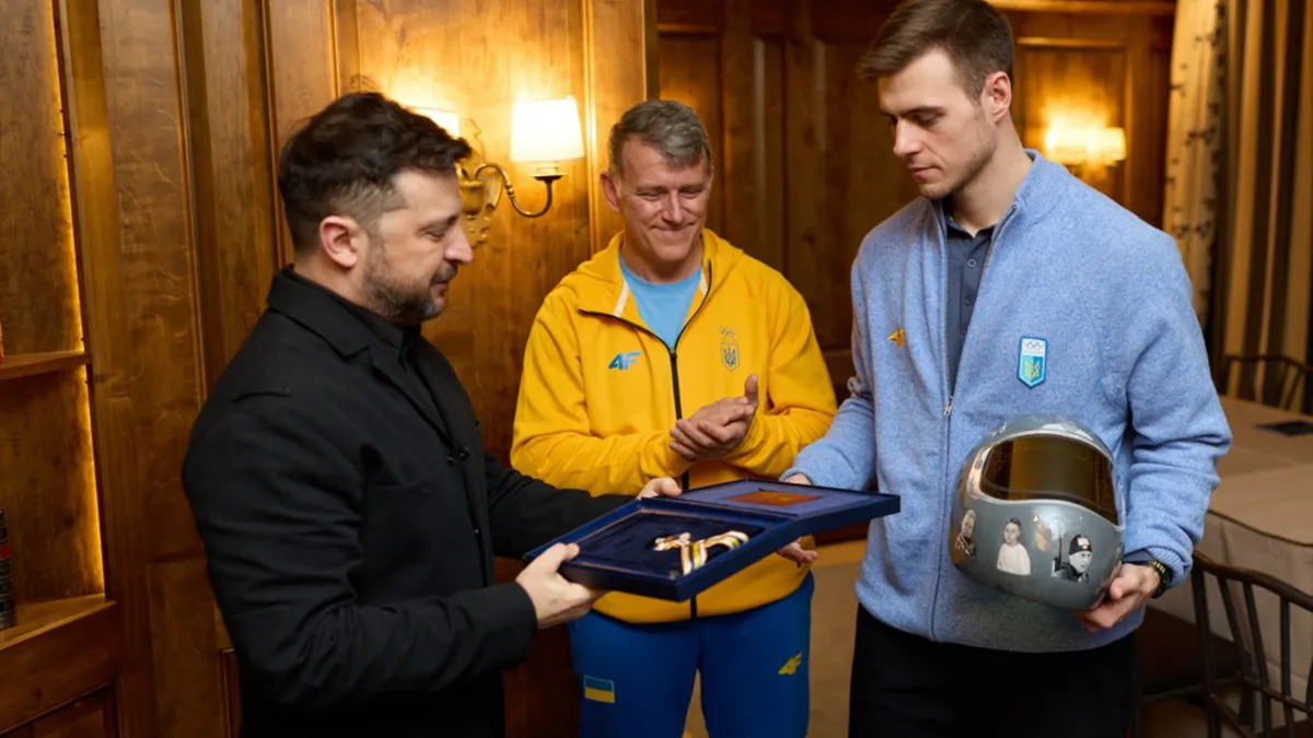 Гераскевич отримав орден Свободи від Зеленського: президент України показав відео зустрічі зі скелетоністом