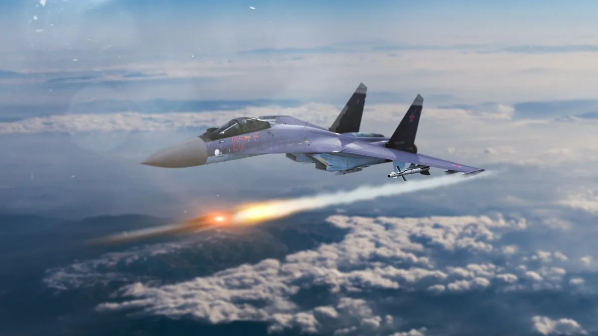 ЗСУ збили винищувач Су-35 прямо над Росією: відео палаючого літака окупантів