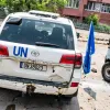 Росіяни обстріляли автівки ООН в Херсоні: відео наслідків порушення міжнародного права