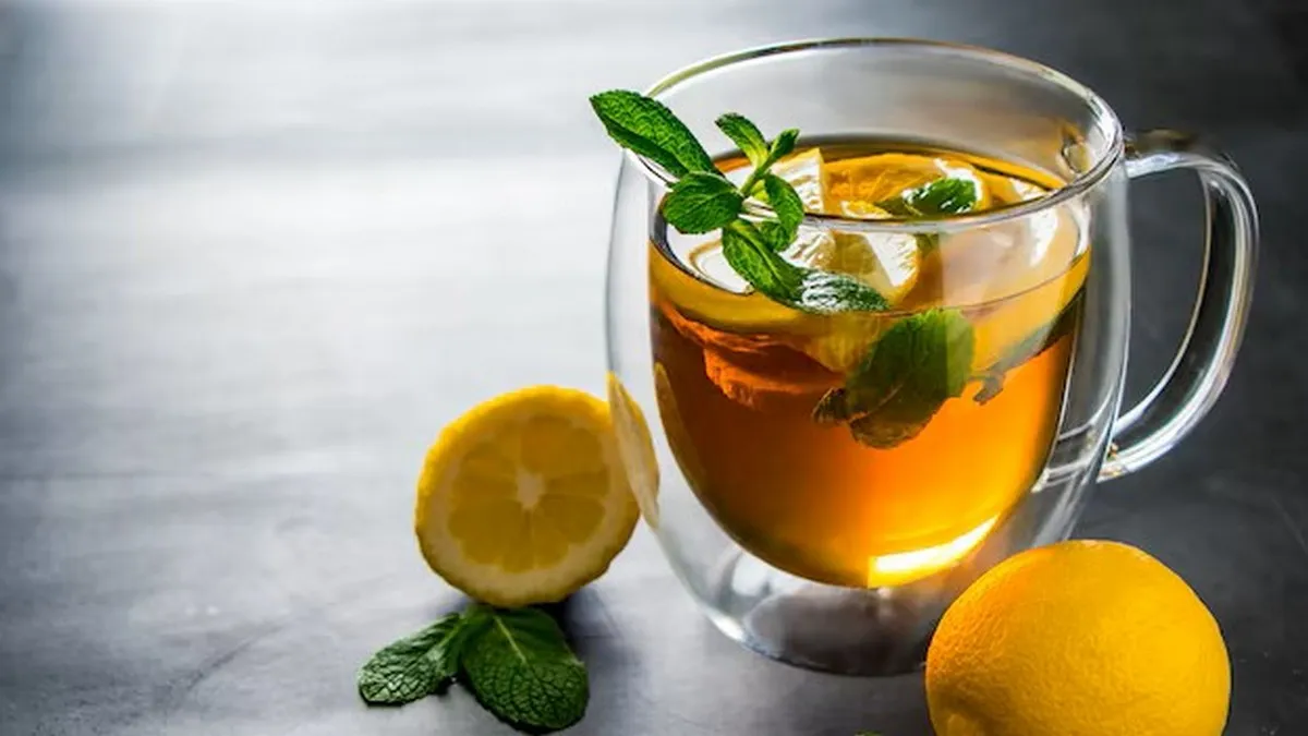 чай, мята, лимон