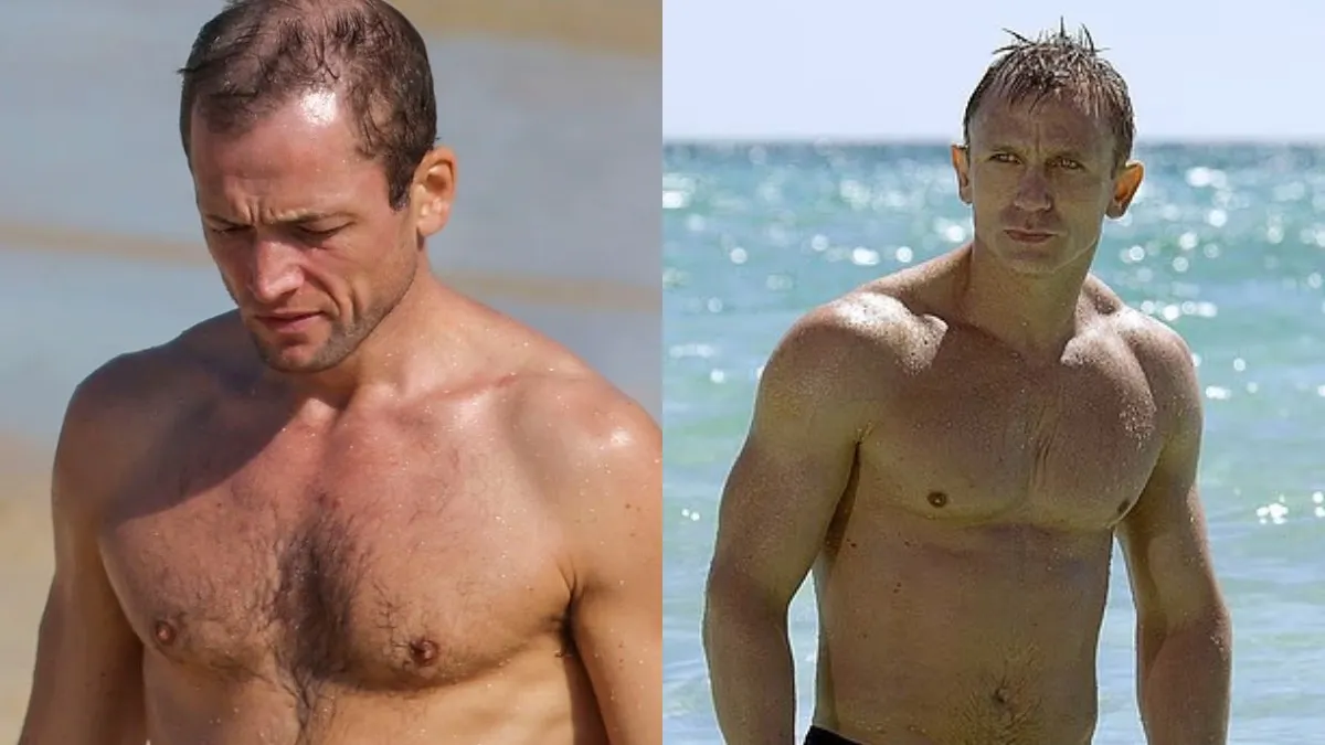 Заявка на роль? Тарон Еджертон повторив культову сцену з «Бонда» на відпочинку з зіркою «Рятувальників Малібу»