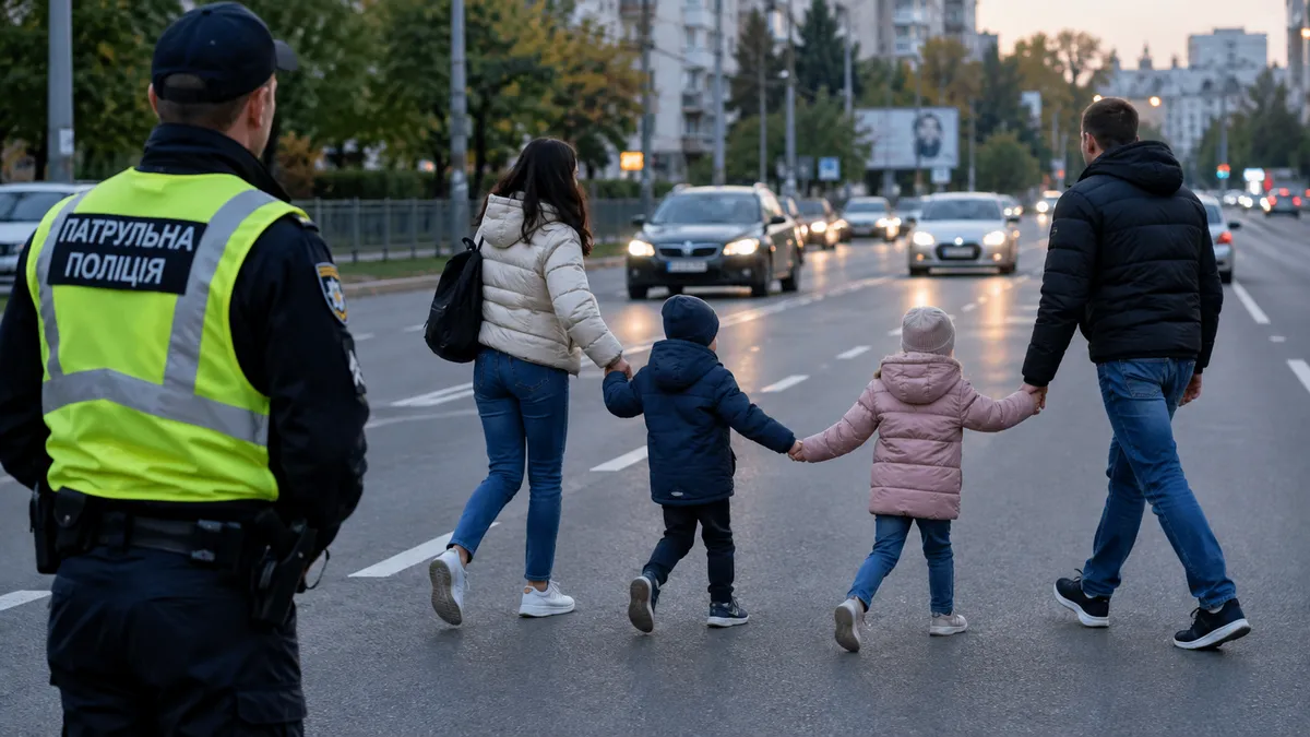 Батьки повели дітей через шість смуг на дорозі заради церкви: у Львові їх зупинили патрульні