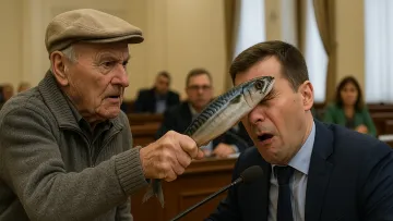  Пенсіонер вдарив скумбрією по лобу депутата міськради: яке суд призначив покарання