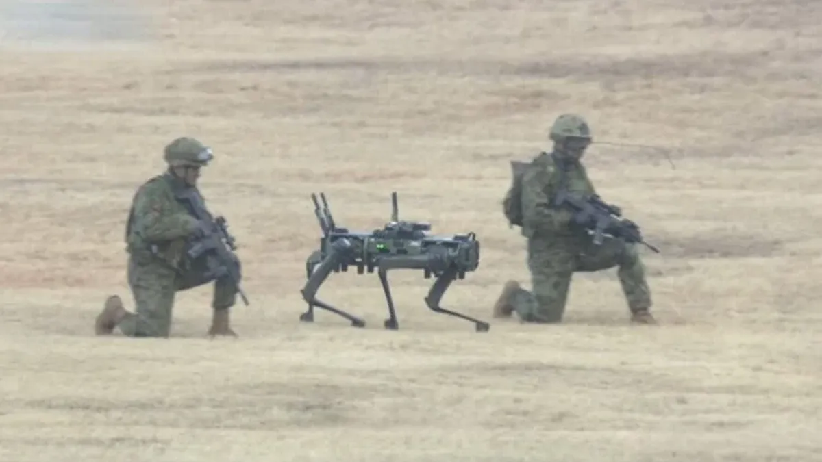 Японія вперше використала «собак-дронів» під час військових навчань: як вони виглядають та як працюють