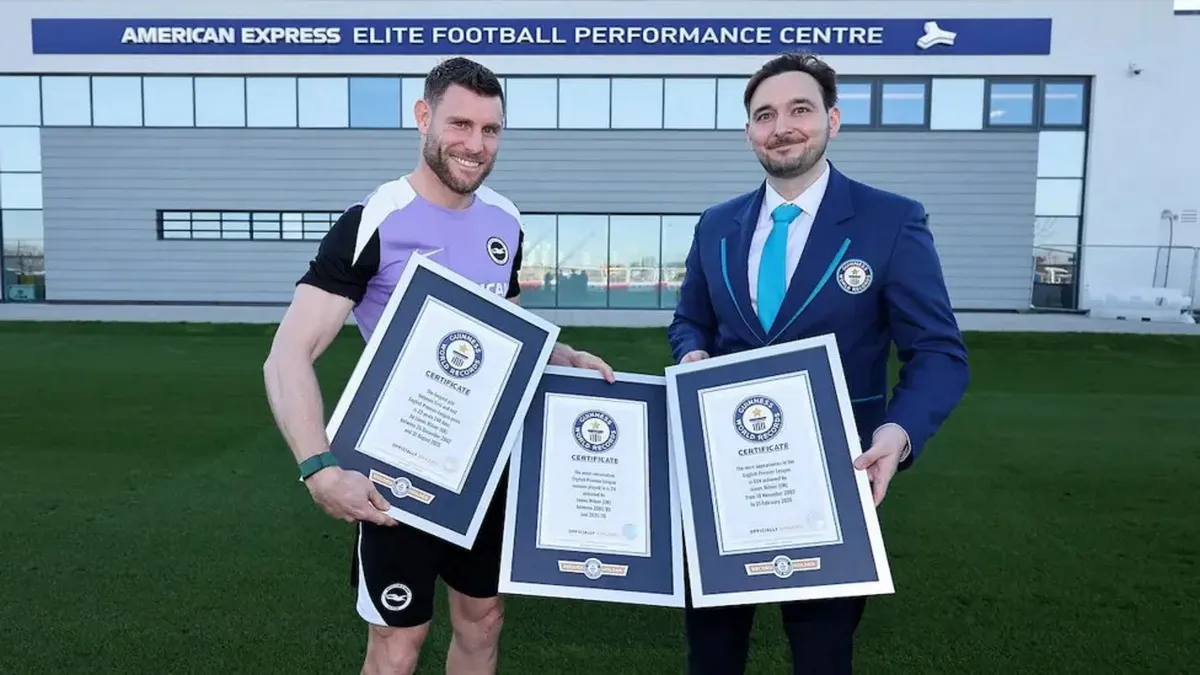 Грав за Ман Сіті, Ліверпуль та Ньюкасл: Джеймс Мілнер тричі вніс своє ім’я до книги рекордів Гіннесса