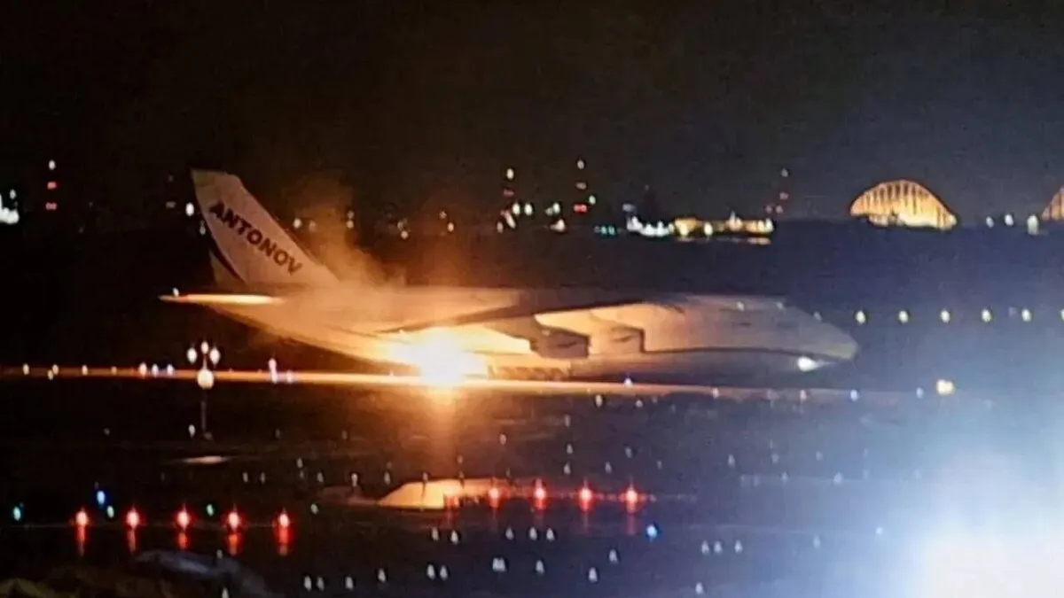 В аеропорту Японії спалахнув український літак Ан-124 «Руслан»: деталі аварійної посадки