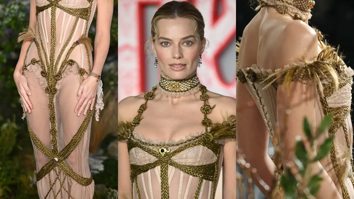 Легендарний браслет та сукні з жіночого волосся: Марго Роббі здивувала Лондон