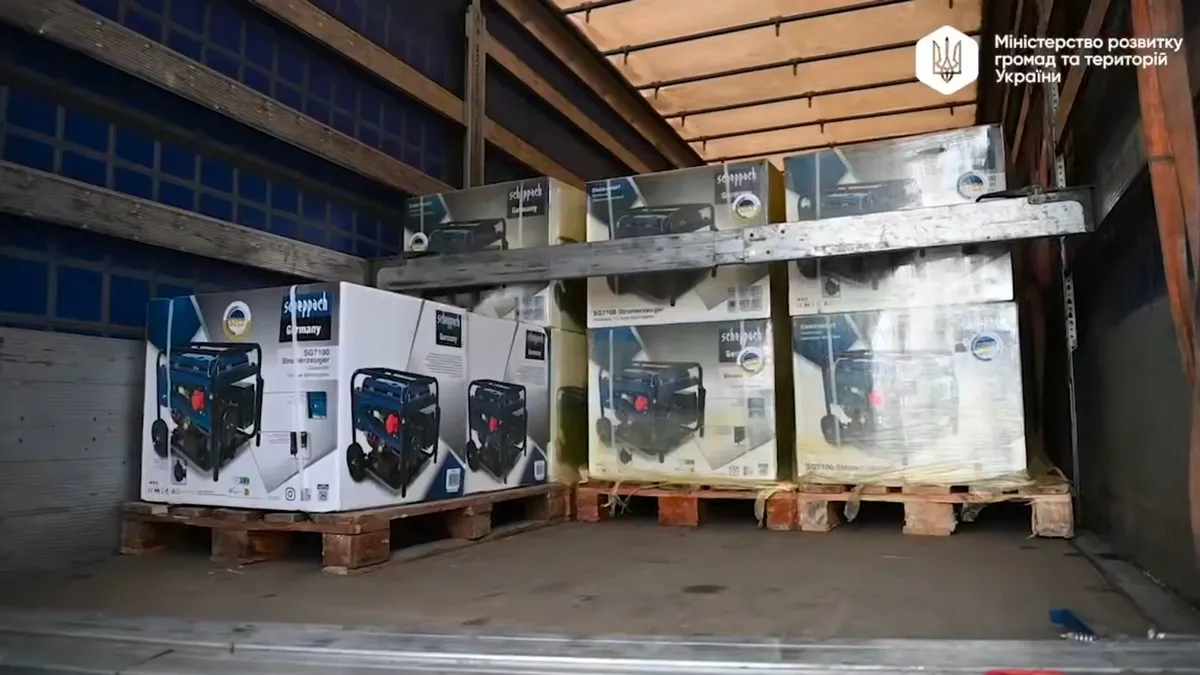 Україна отримала 300 генераторів для критичної інфраструктури: в які міста їх відправлять
