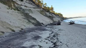 Перекрили кілометри пляжів: у Польщі берег Балтійського моря вкрило таємниче чорне каміння