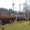 У Межигір'ї частково затонув корабель-ресторан Януковича «Галеон»: відео з резиденції експрезидента України