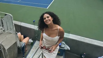 Каменських відвідала тенісний матч фанатки Лукашенка: співачка дивилась гру екс-росіянки Рибакіної з Соболенко