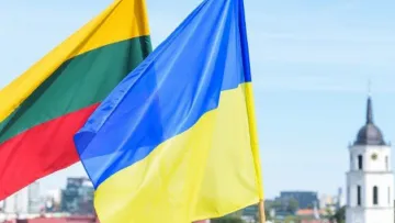 У Вільнюсі двоє нетверезих чоловіків зірвали український прапор: що з ними зробила поліція 