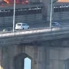 Російський дрон атакував Південний міст у Києві: в момент удару по мосту рухався потяг метро